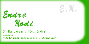 endre modi business card